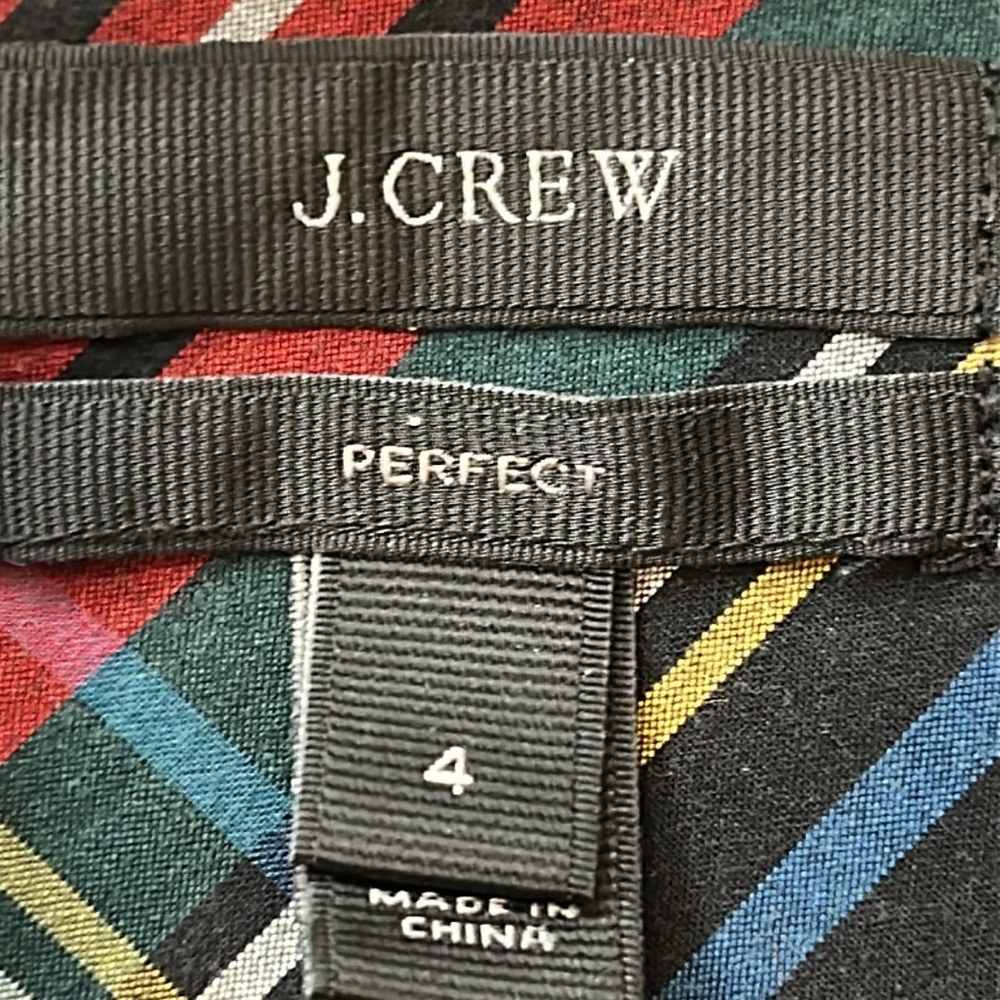 J. CREW Women’s Stewart Plaid Perfect Shirt - Red and Black size 4 - Picture 5 of 7